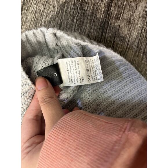 SHEIN Women’s Size Medium Gray Half Zip Chunky Knit Sweater Collared Pullover - Picture 4 of 7